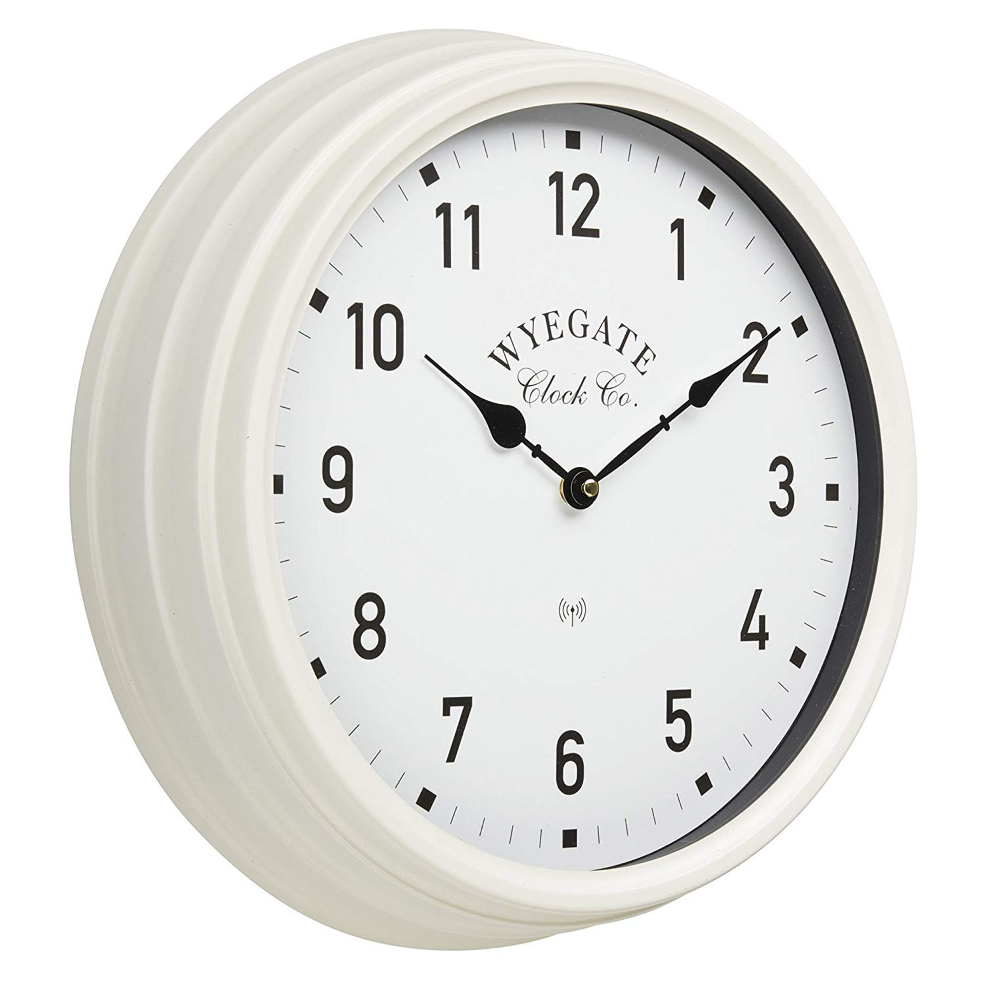 + VAT Brand New Big Wyegate Garden/Indoor Clock (Radio Controlled) - 39cm - Cream - RRP £24.99 - - Image 2 of 3