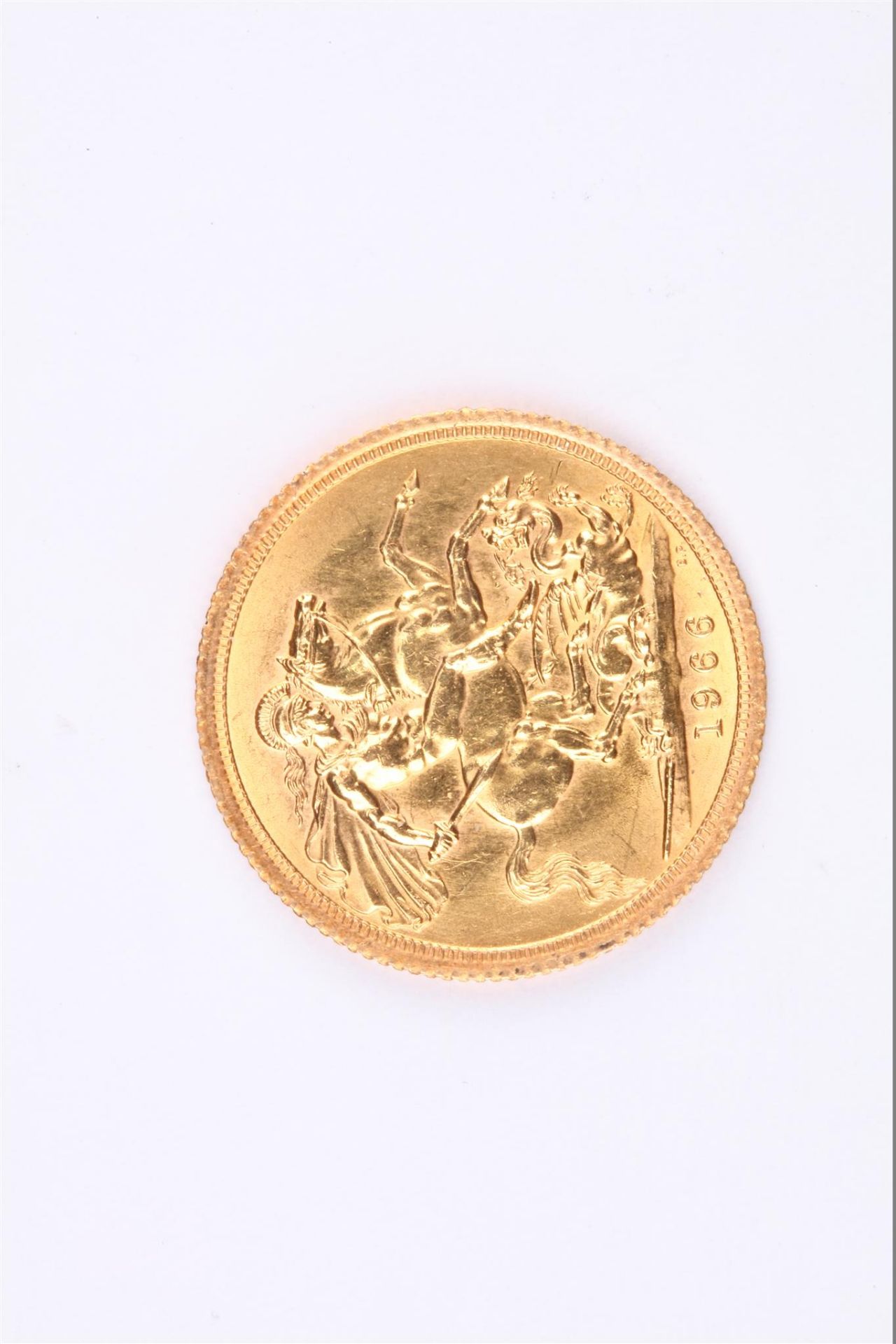 No VAT 1966 Gold Full Sovereign - Image 2 of 2