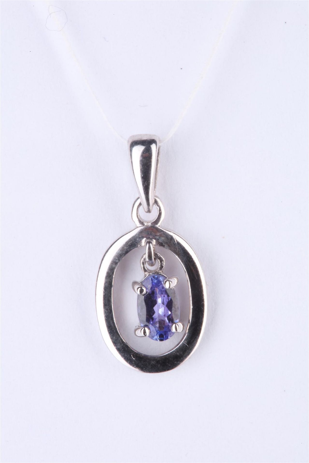 + VAT Ladies Silver Amethyst Pendant With Hanging Amethyst