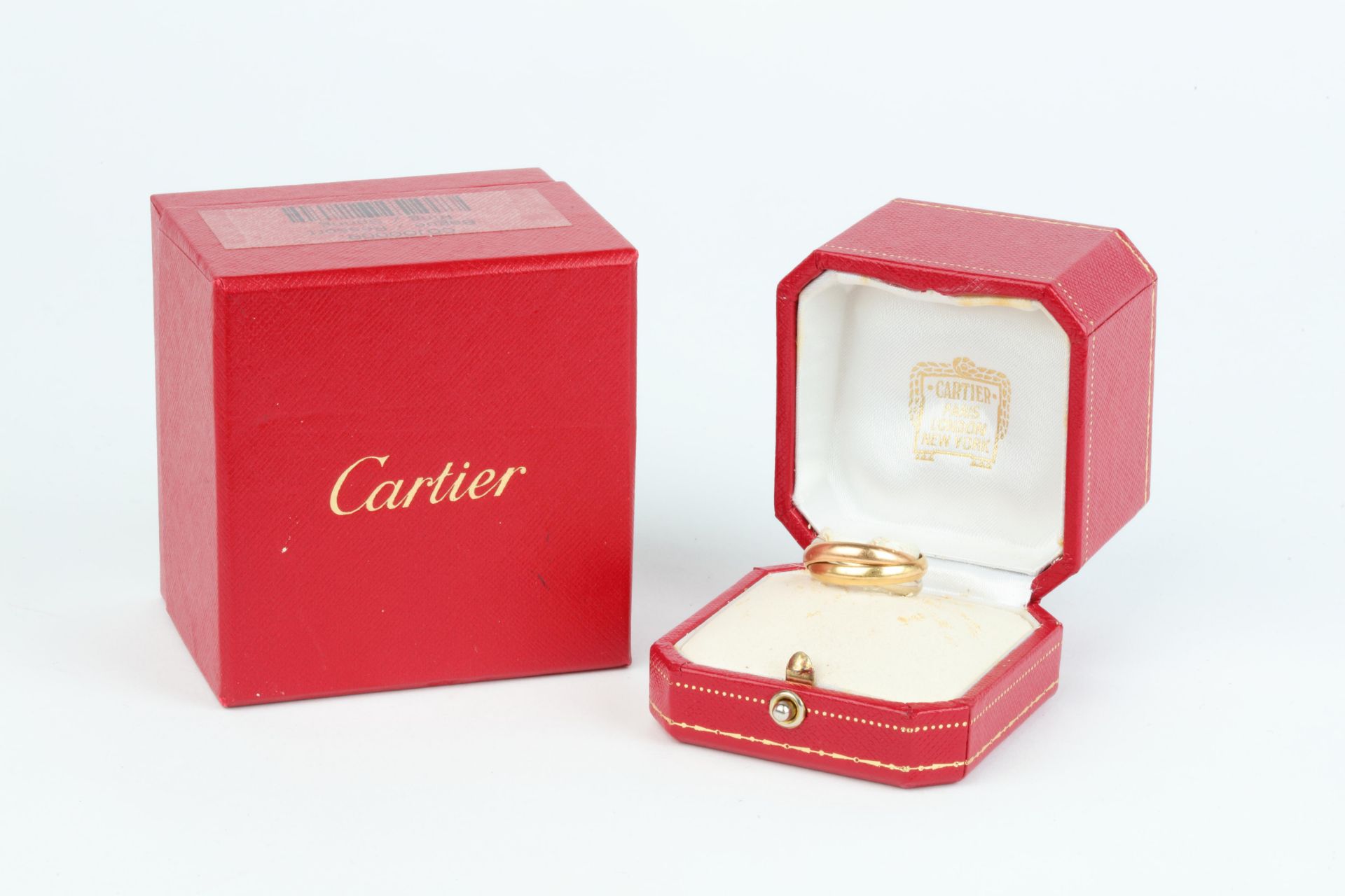 No VAT Cartier Tri Gold Trinity Ring With 18k Yellow Gold, White Gold And Rose Gold