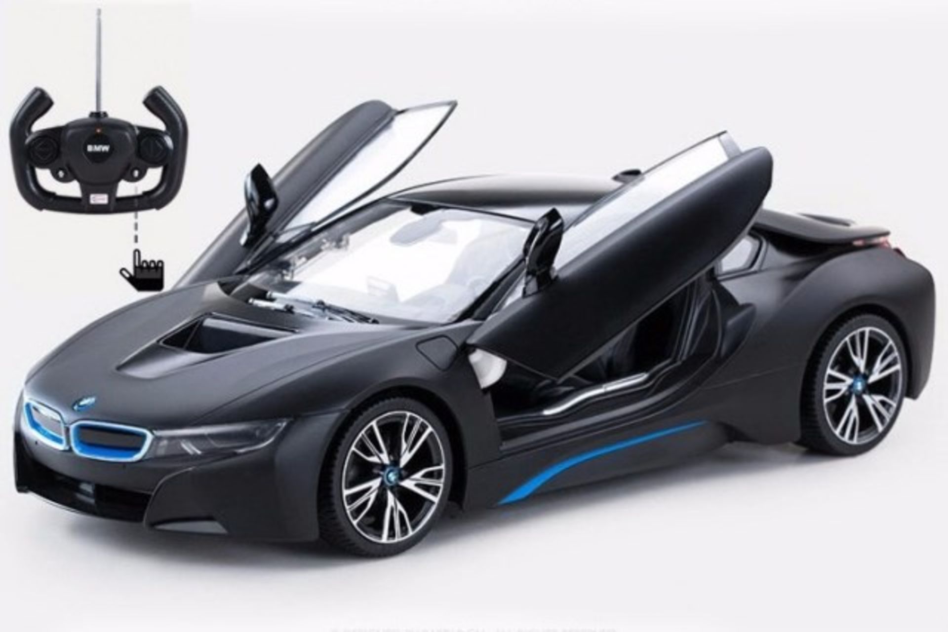 + VAT Brand New R/C 1:14 Scale BMW i8 With Gull-Wing Doors Official Licensed Product Colours May