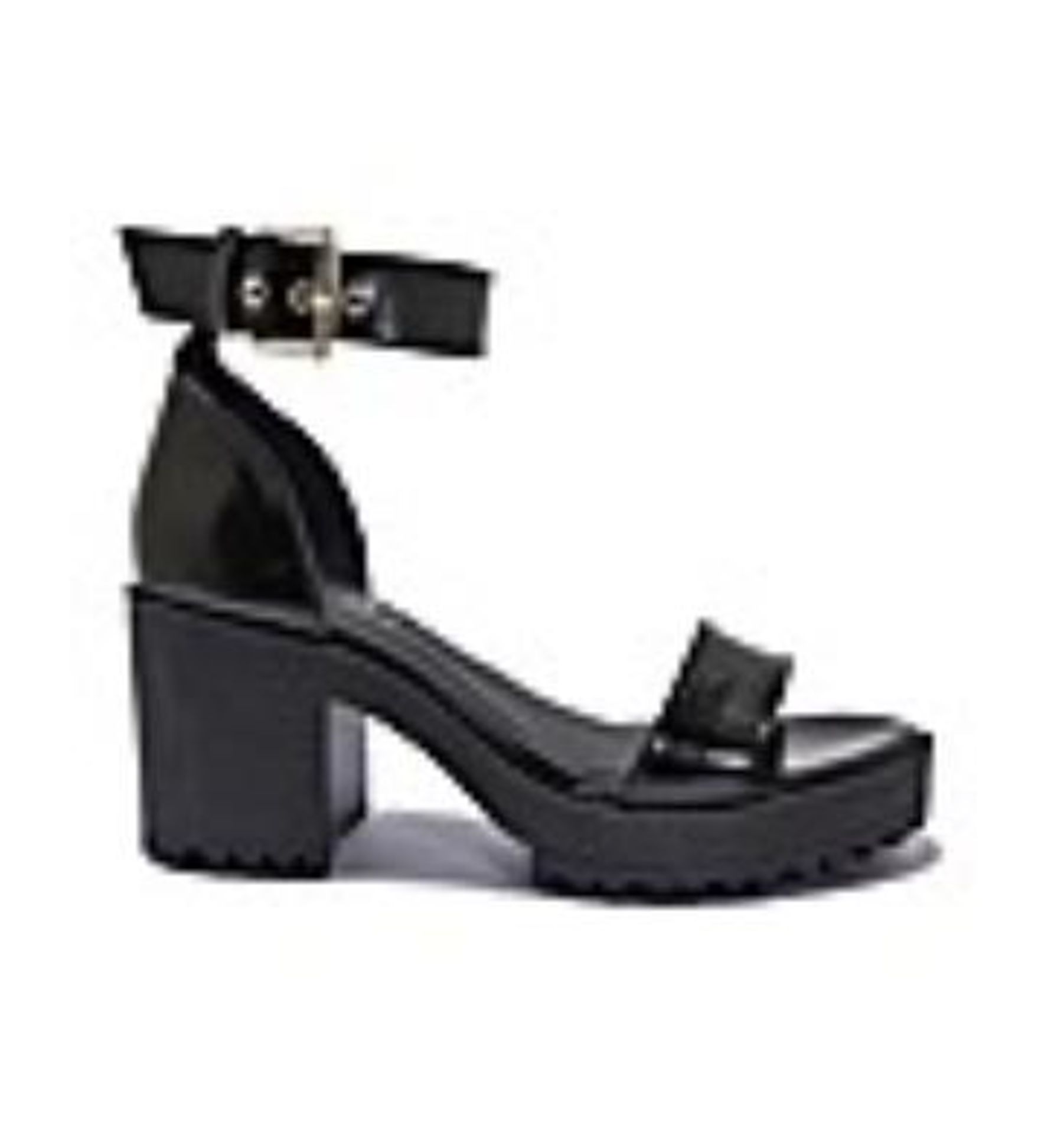 + VAT Brand New Pair Black Chunky Sand Standard Sandals Size 5