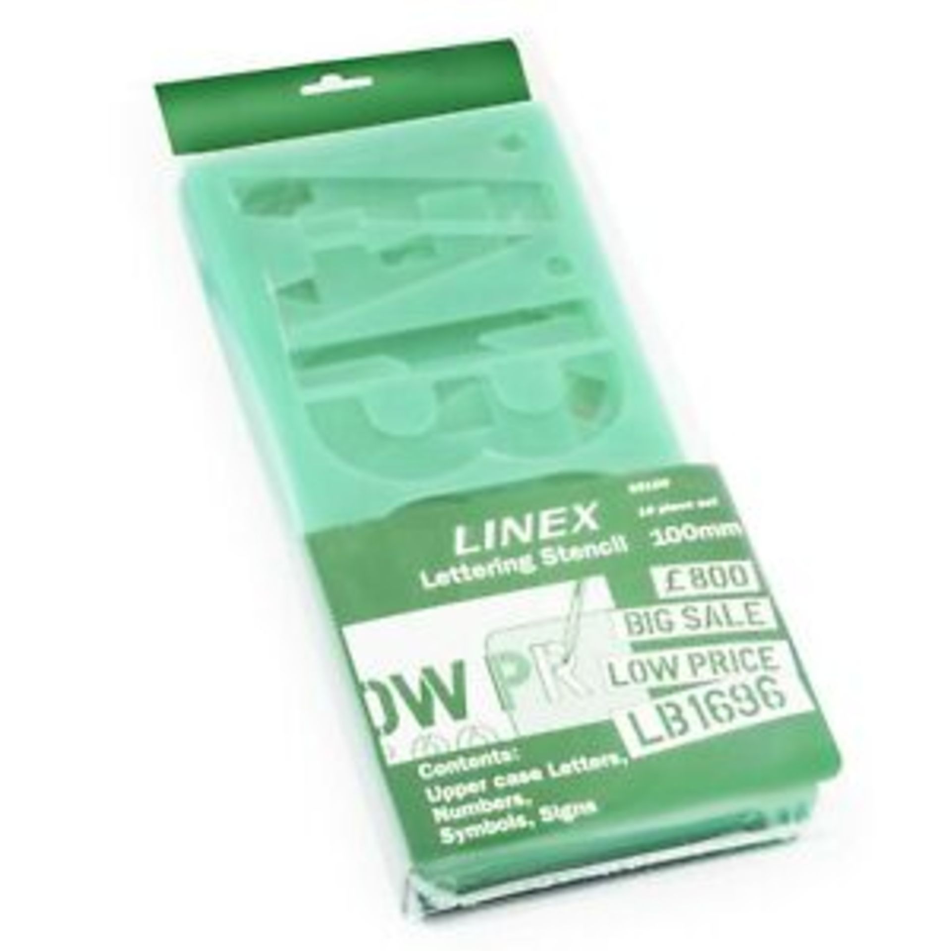 + VAT Grade A A Lot Of Three Packs Of 10pces Linex Lettering Stencils-100mm
