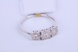 + VAT Ladies 9ct White Gold 0.25ct Diamond Eternity Ring