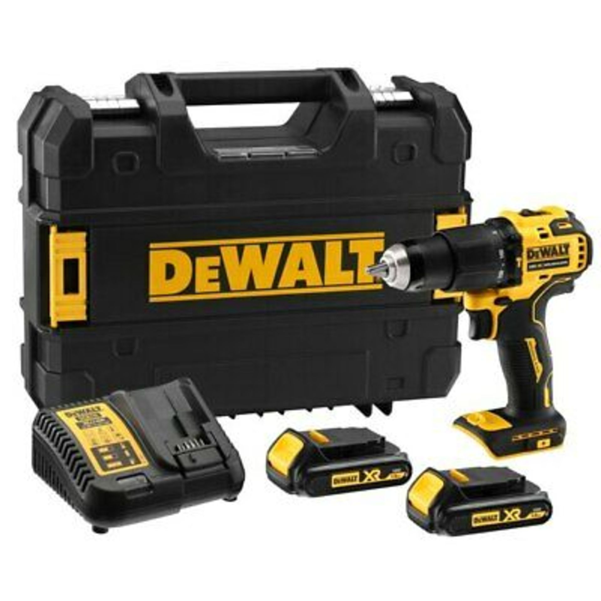 + VAT Brand New Dewalt DCD776S2T-GB Combi Drill - 18v - 1.5ah - 13mm Single Sleeve Chuck And