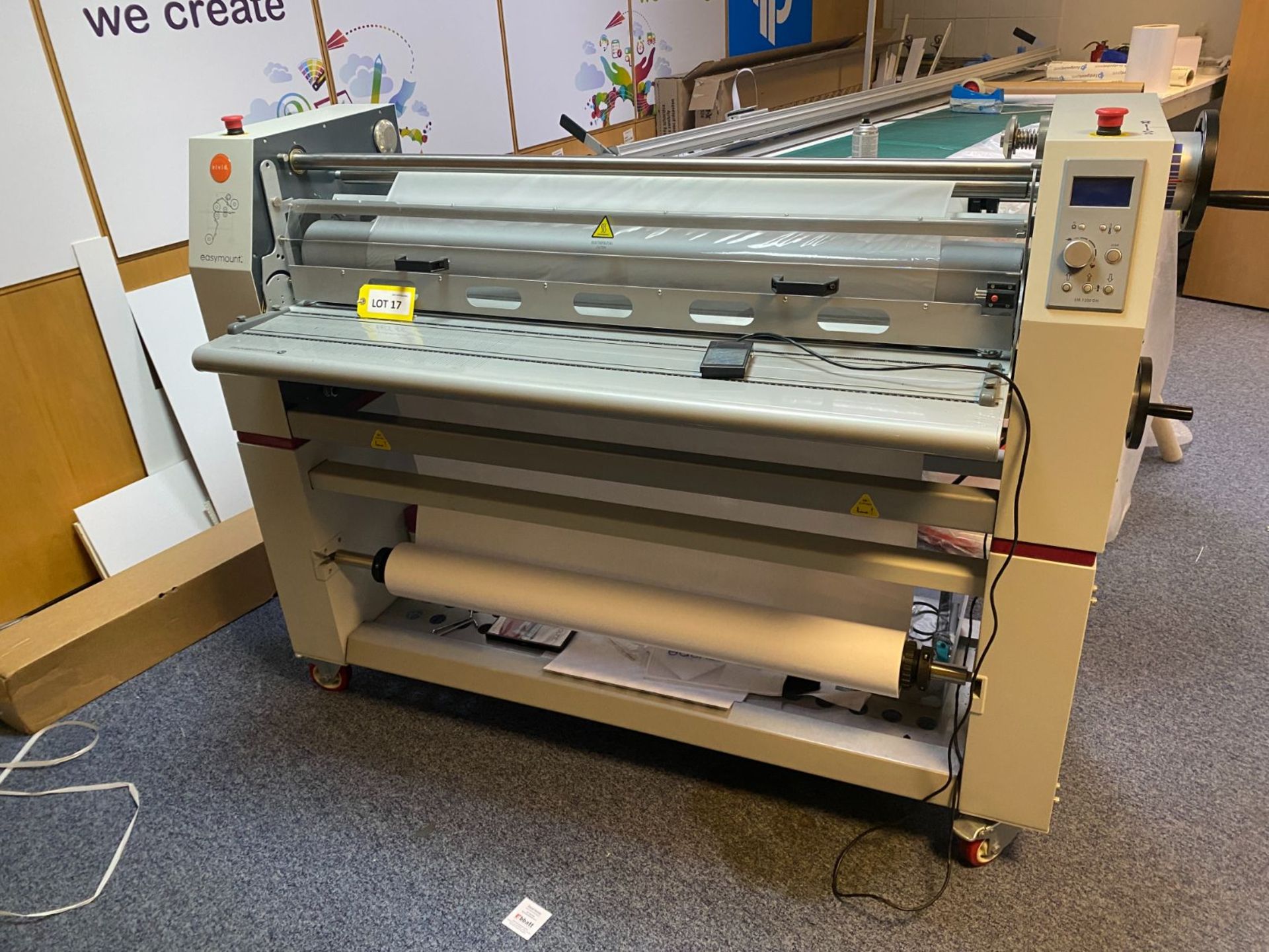 Vivid EasyMount EM-1200DH hot/cold large format laminating system, Serial No: 1507EM-1200DH-005 (