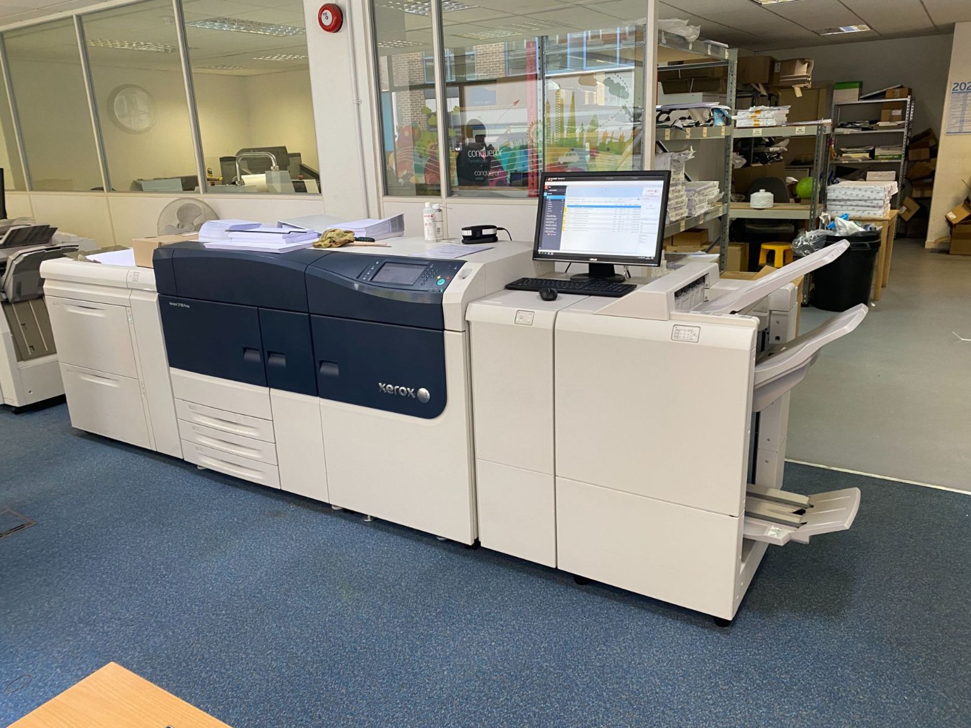 Xerox Versant 3100 Press digital press, Serial No: 3131469860 (2018), Color click count: 120,998