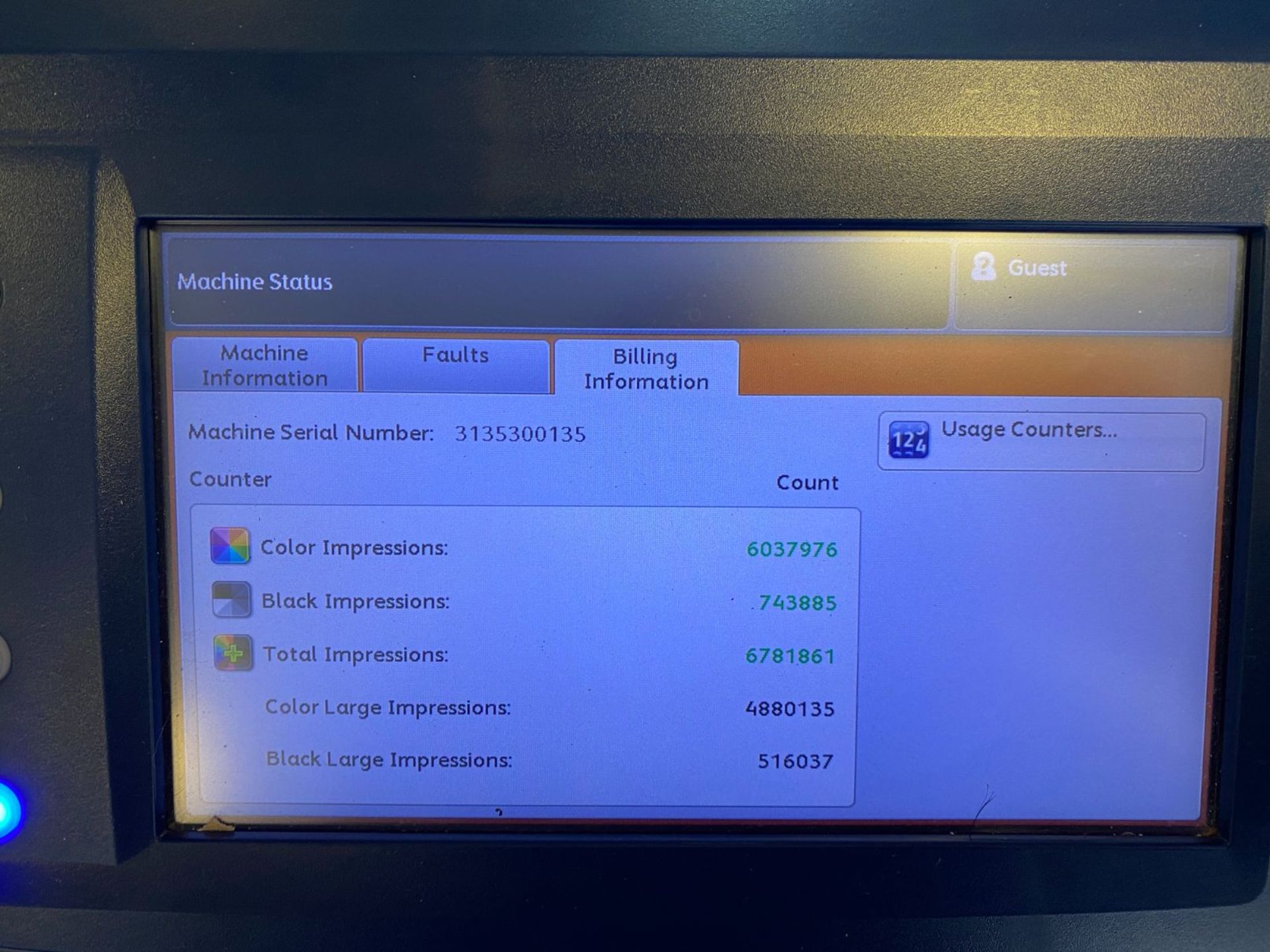 Xerox Versant 2100 Press digital press, Serial No: 3135300135 (2014), Colour click count: 6,037,976 - Image 6 of 8