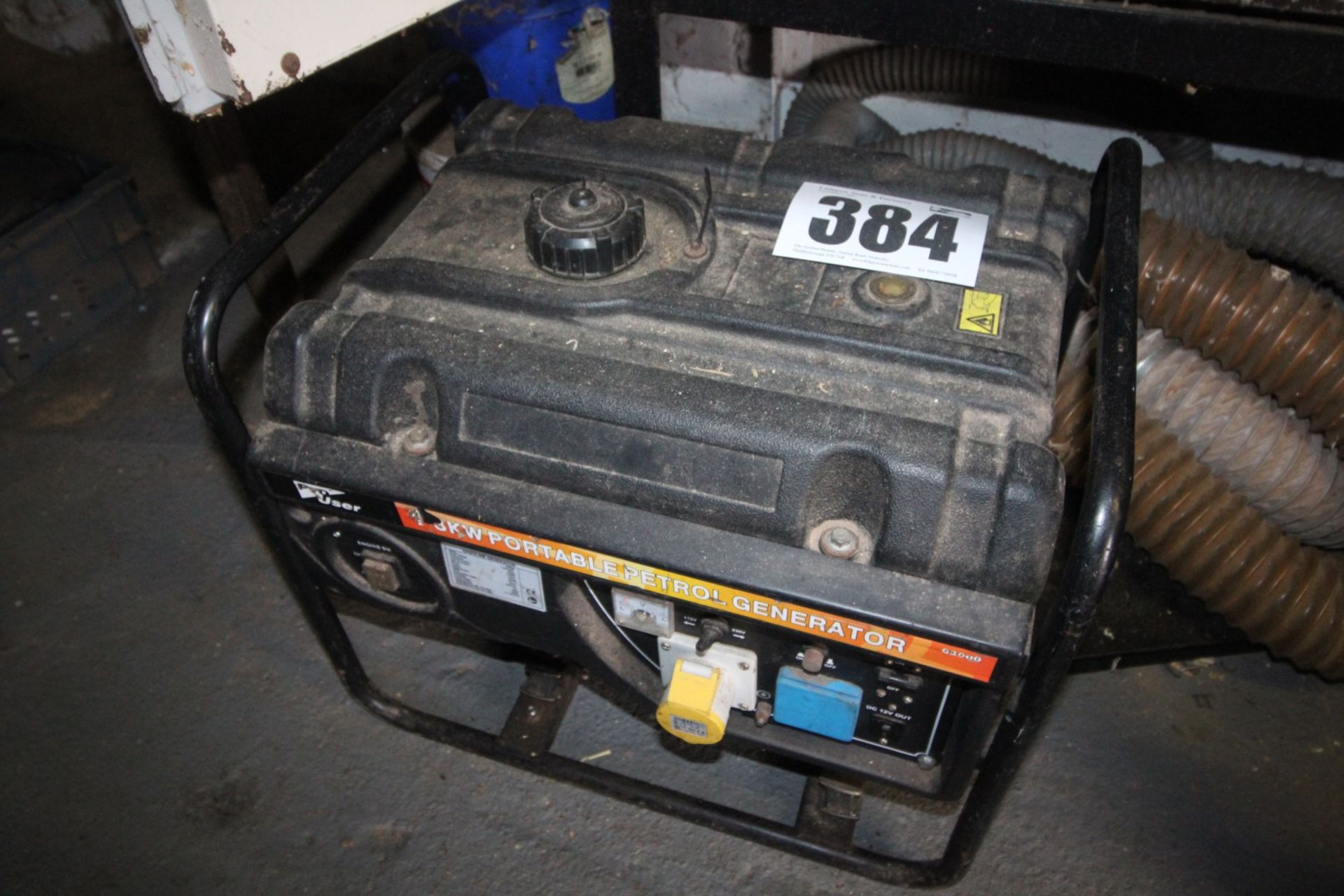 PRO-USER. 3KW, PETROL ENGINED, PORTABLE GENERATOR