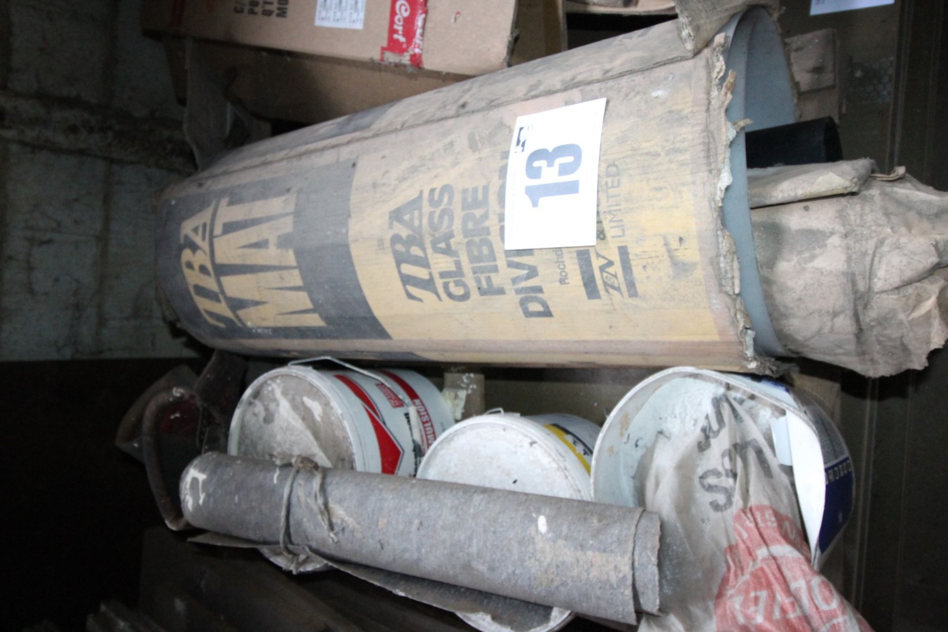 CONTENTS ON PALLET OF ROLL OF PLASTIC SHEETING MATERIAL, AND MISCELLANEOUS