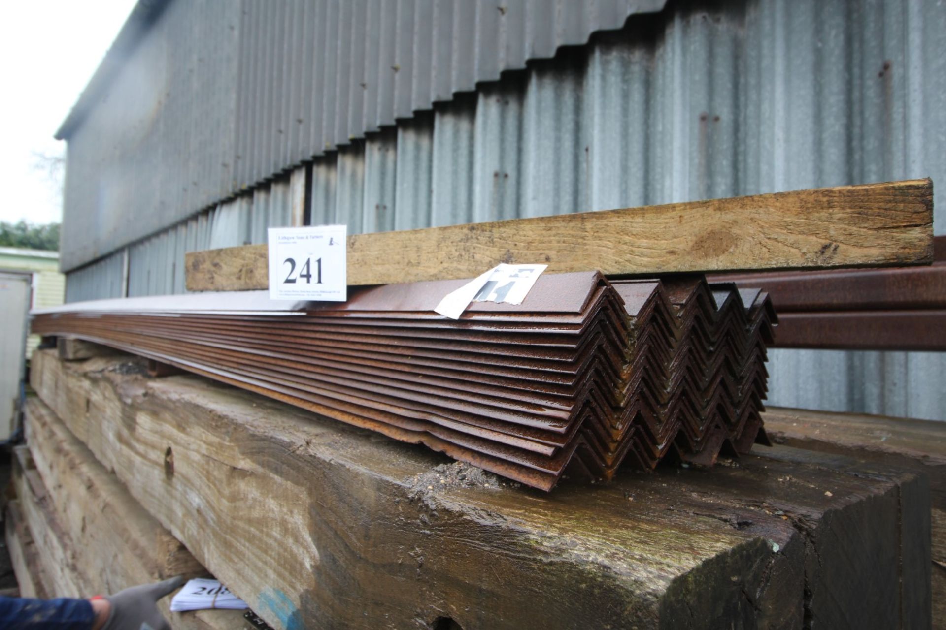 5 PILES 2INCH X APPROX. 20FT ANGLE IRON. FORKLIFT CHARGE £10.00