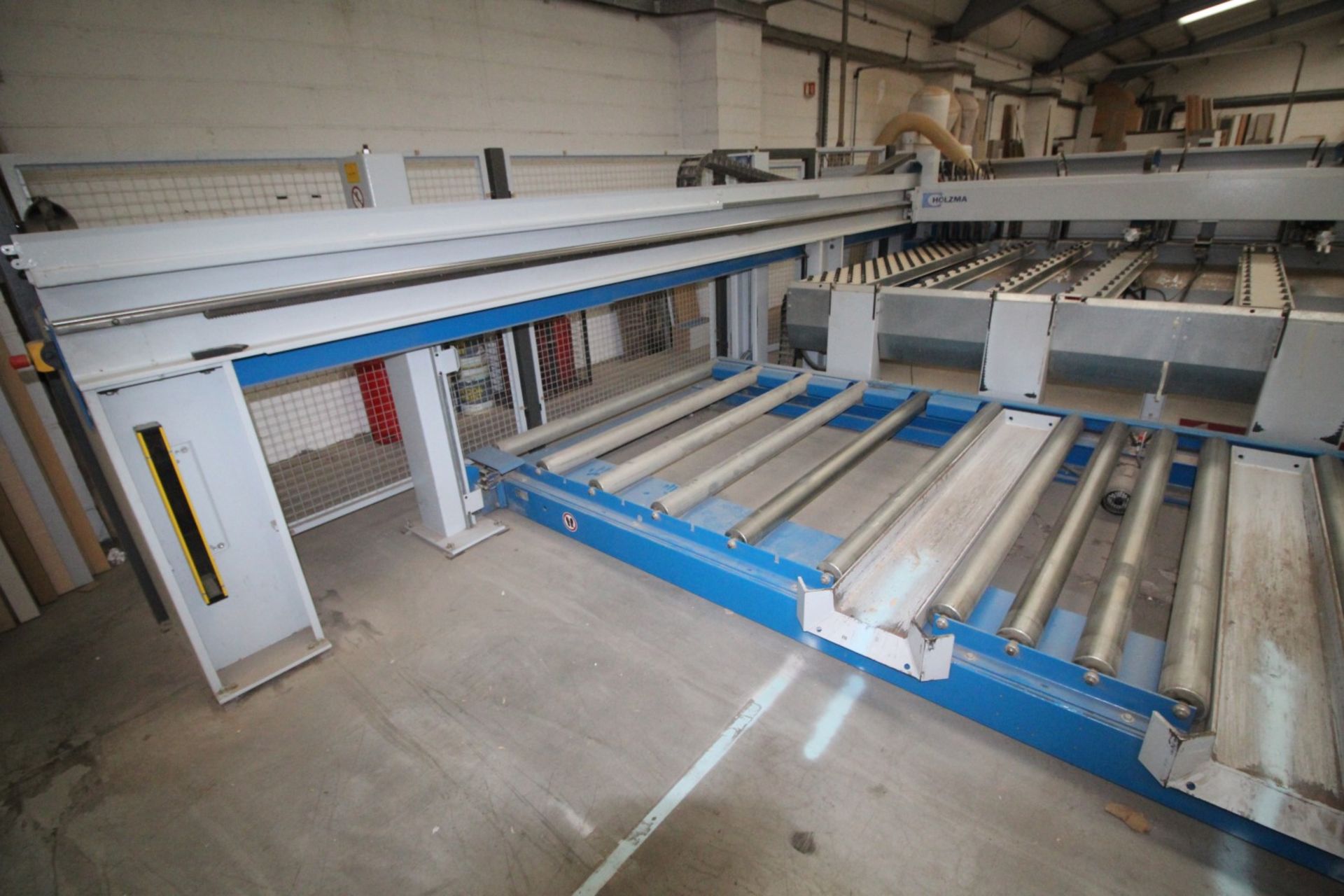 HOLZMA OPTIMAT HPL380 AUTOMATIC BEAM SAW, WITH 4 AIR ASSISTED TAKE OFF TABLES, SHEET LIFTING - Image 9 of 16