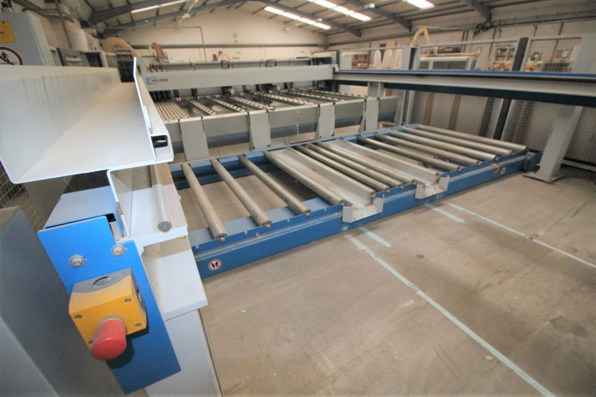 HOLZMA OPTIMAT HPL380 AUTOMATIC BEAM SAW, WITH 4 AIR ASSISTED TAKE OFF TABLES, SHEET LIFTING - Image 10 of 16