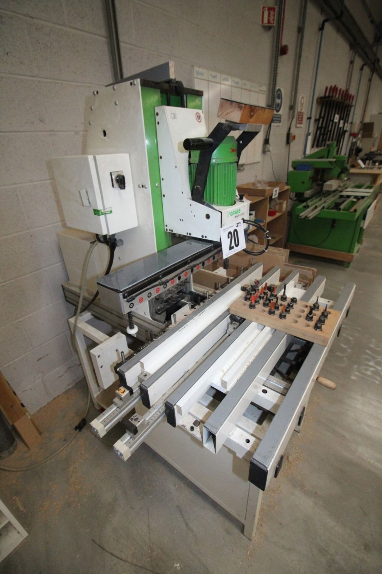 GRASS MULTI PRESS HOLE BORER, SERIAL NO. 9802029, YEAR OF MANUFACTURE 1998, 3-PHASE ELECTRIC, WITH 5