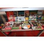 SHELF OF SPORTS BOOKS INCLUDING MANCHESTER UNITED WITH BOBBY CHARLTON, NEWCASTLE UNITED FIRST