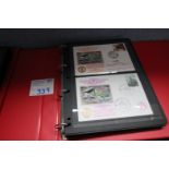 RED RING BINDER AND CONTENTS OF FIRST DAY COVER POSTCARDS MANCHESTER UNITED V. FIORENTINA