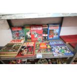 SHELF OF SPORTS BOOKS INCLUDING FOOTBALL ASSOCIATION, RANGERS, UNITED, FOOTBALL LEAGUE, WORLD