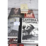 4x BOOKS INCLUDING 'CANTONA ON CANTONA', 'GEORGE BEST', 'SIR BOBBY CHARLTON FLIGHT OF FOOTBALL', '