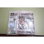 2x EDITION OF LA GAZZETTA DELLO SPORT, 25TH FEBRUARY 2003, V. JUVENTUS CHAMPIONS LEAGUE, AND