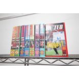 8x MANCHESTER UNITED VHS VIDEOS, SEASONS 1997 / 98, 1989 / 99, 1999 /00