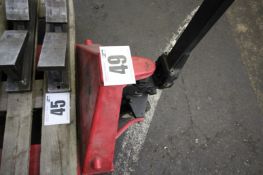 RED PAINTED HYDRAULIC SACK BARROW