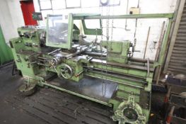 DEAN SMITH & GRACE 2112 FLAT BED CENTRE LATHE, BED LENGTH APPROX. 7FT COMPLETE WITH TAILSTOCK,