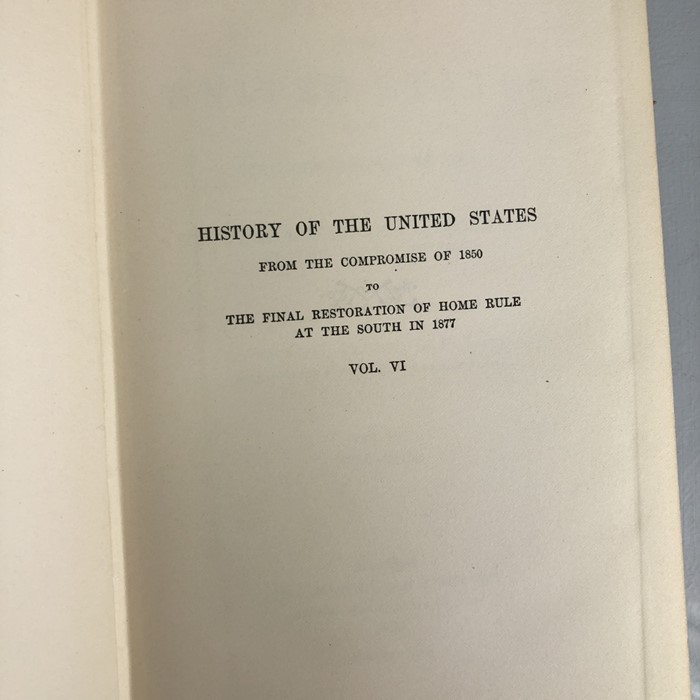 Volumes I - VII (seven volumes) History of the United States from the Compromise of 1850 by - Image 10 of 11