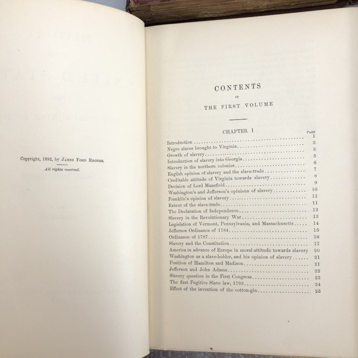 Volumes I - VII (seven volumes) History of the United States from the Compromise of 1850 by - Image 9 of 11