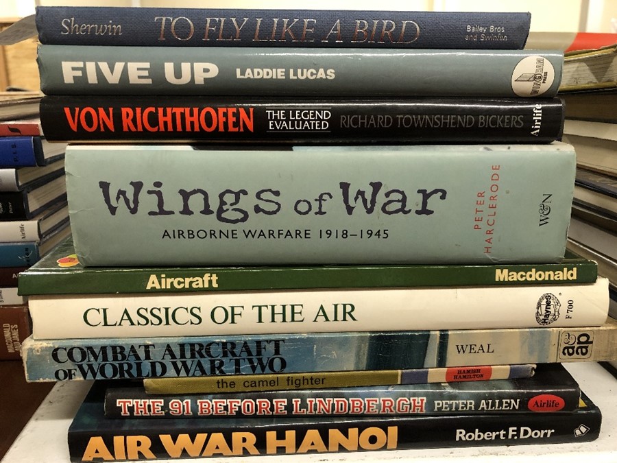 Collection of books relating to military aeronautical interest