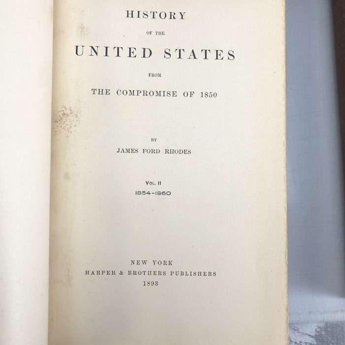 Volumes I - VII (seven volumes) History of the United States from the Compromise of 1850 by - Image 6 of 11