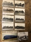 Collection of black and white railway interest postcards