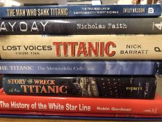 Collection of books relating to the Titanic