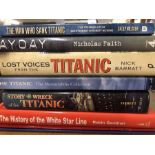 Collection of books relating to the Titanic