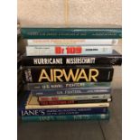 Collection of books relating to military aviation