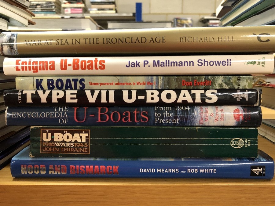 Collection of books relating to warships