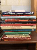 Collection of books relating to buses