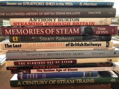 Collection of books relating to steam railways