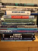 Collection of books relating to battleships and aircraft carriers