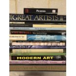 Collection of Hardback books relating to artwork and artists to include Constable and Picasso