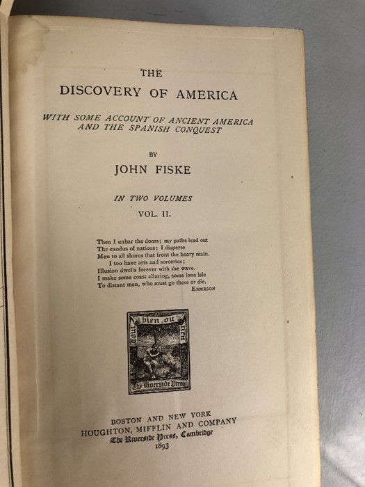 John Fiske: The Discovery of America: with some Account of Ancient America and the Spanish - Image 8 of 11