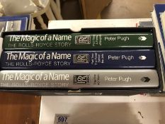 Collection of books relating to the Rolls Royce story by Peter Pugh vols 1,2 and 3