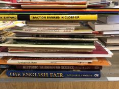 Collection of books relating to steam and traction engines