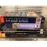 Collection of books relating to art and artists