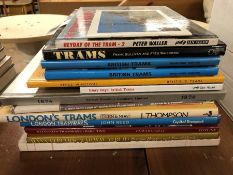 Collection of books relating to trams and tramways