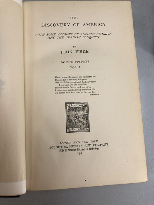 John Fiske: The Discovery of America: with some Account of Ancient America and the Spanish - Image 4 of 11