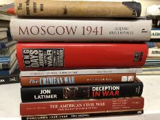 Collection of Hardback books relating to military conflicts and wars