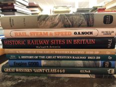 Collection of books relating to railways