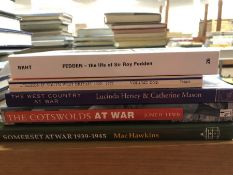 Collection of books relating to regions of Britain at war