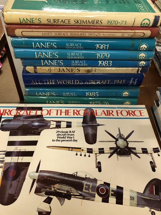 Collection of books relating to military aviation