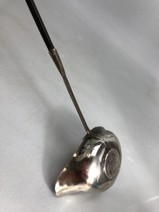 Georgian Silver toddy ladle with twisted handle and a George II coin inset to the bowl - Image 8 of 9